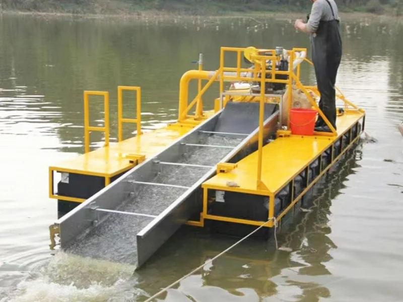 Fixed Hull 8in Gold Panning Boat